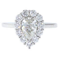 GIA Certified Pear Shaped Diamond Engagement Ring