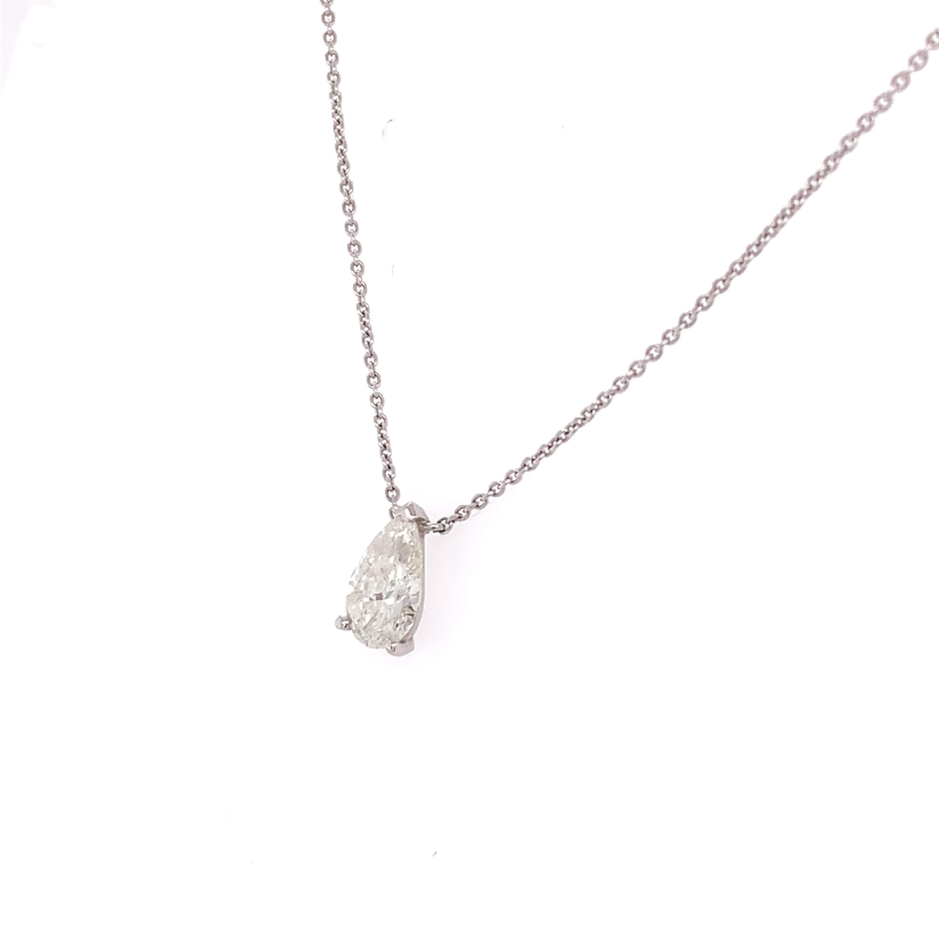 pear shaped diamond necklaces