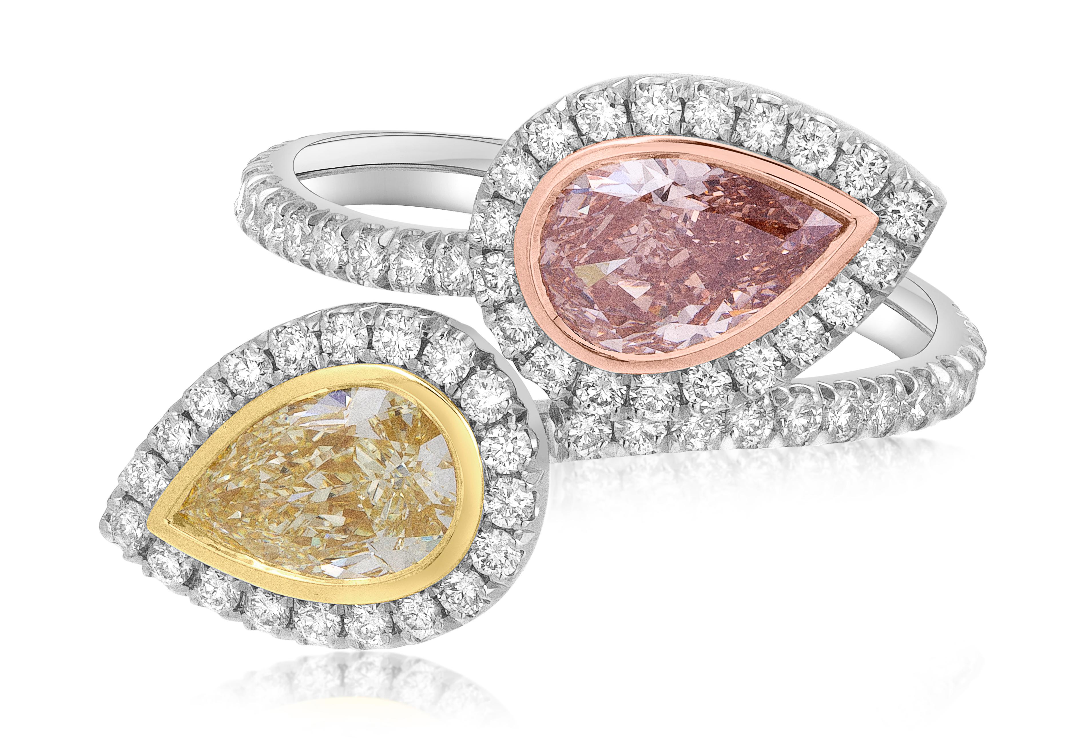 rosa diamantring