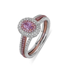 GIA Certified Pink Diamond Ring, 0.95 Carat