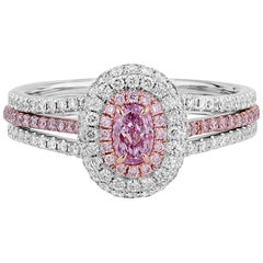 GIA Certified Pink Diamond Ring, 0.95 Carat