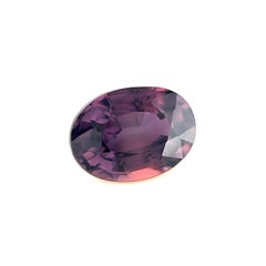 Saphir rose violet non traité certifié de 0,93 carat, taille ovale, 6,6 x 4,7 mm