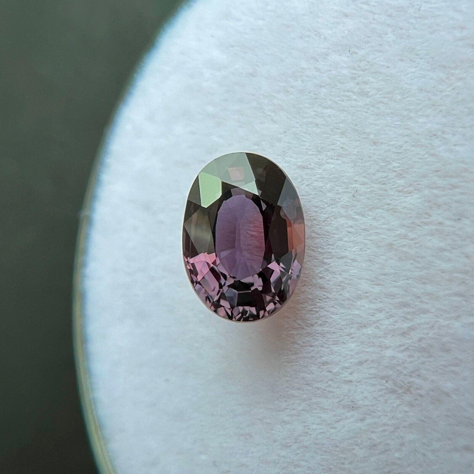 Gia Certified Pink Purple Sapphire Untreated 0.93ct Oval Cut Loose Gem 6.6x4.7mm For Sale 1