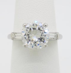 GIA Certified Platinum 2.38CTW Diamond Engagement Ring