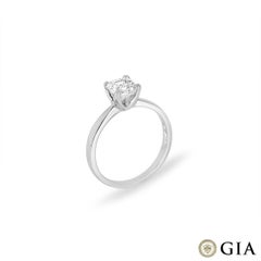 GIA Certified Platinum Asscher Cut Diamond Ring 0.97ct F/VVS2