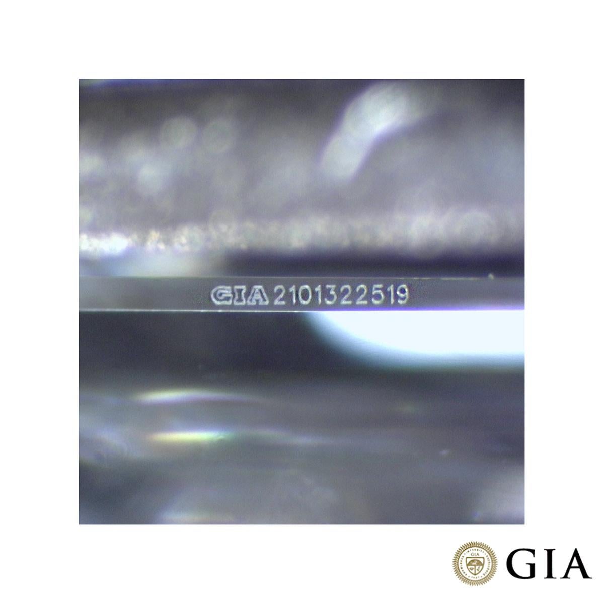 GIA-zertifizierter Platin-Diamantring mit Asscher-Schliff 0,97 Karat F/VVS2 im Angebot 1