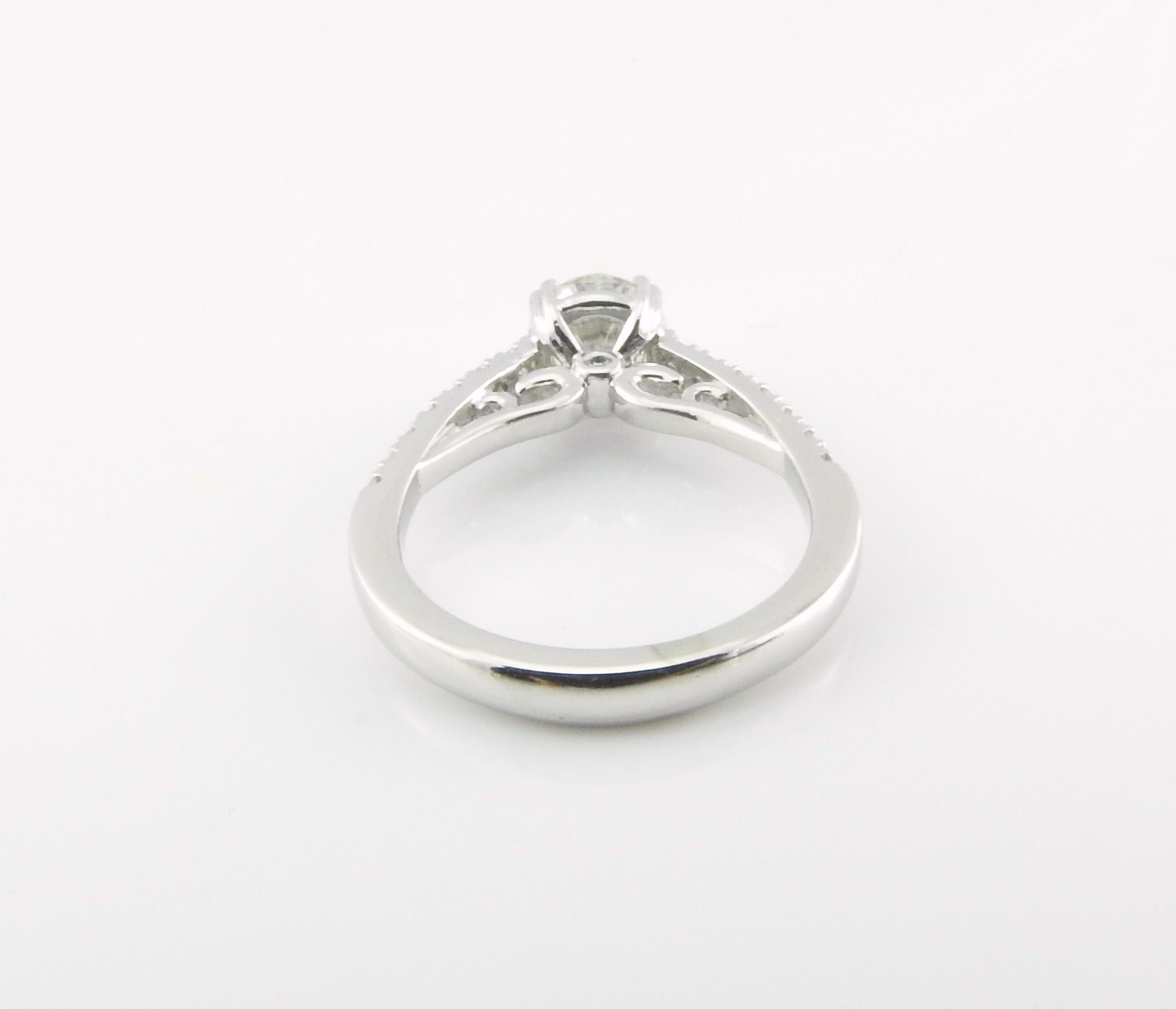 Round Cut GIA Certified Platinum Diamond Engagement Ring