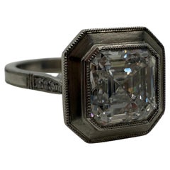 Bague en platine certifiée GIA avec diamants 4 carats
