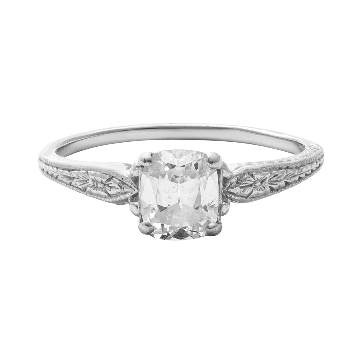 Exquisite Platinum GIA Certified Diamonds and Emeralds Ring at 1stDibs