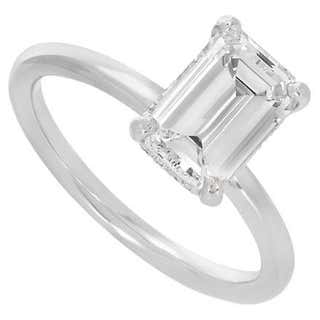 GIA Certified .80 Carat Diamond Platinum Engagement Ring For Sale at ...