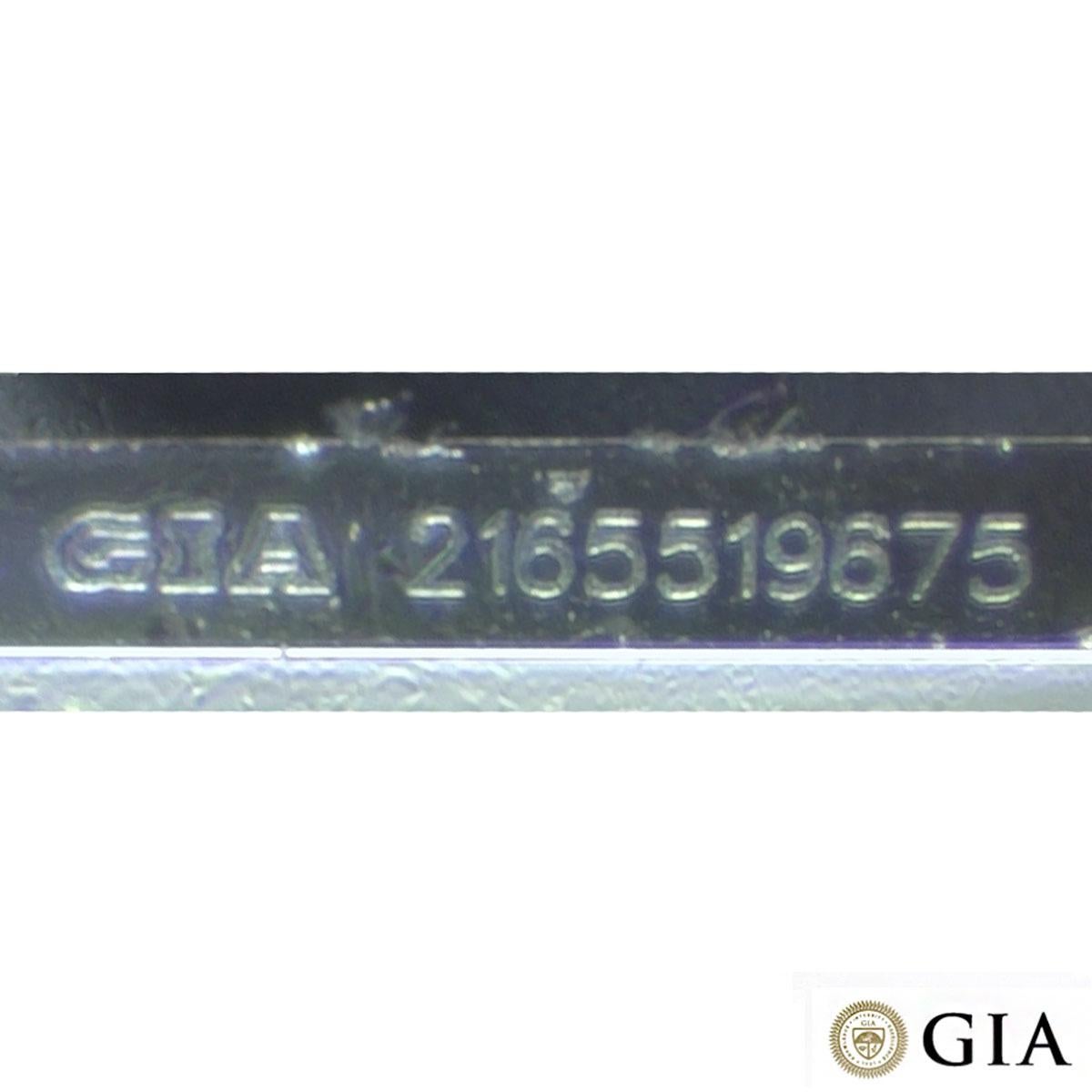 GIA Certified Platinum Emerald Cut Diamond Ring 1.52 Carat 1