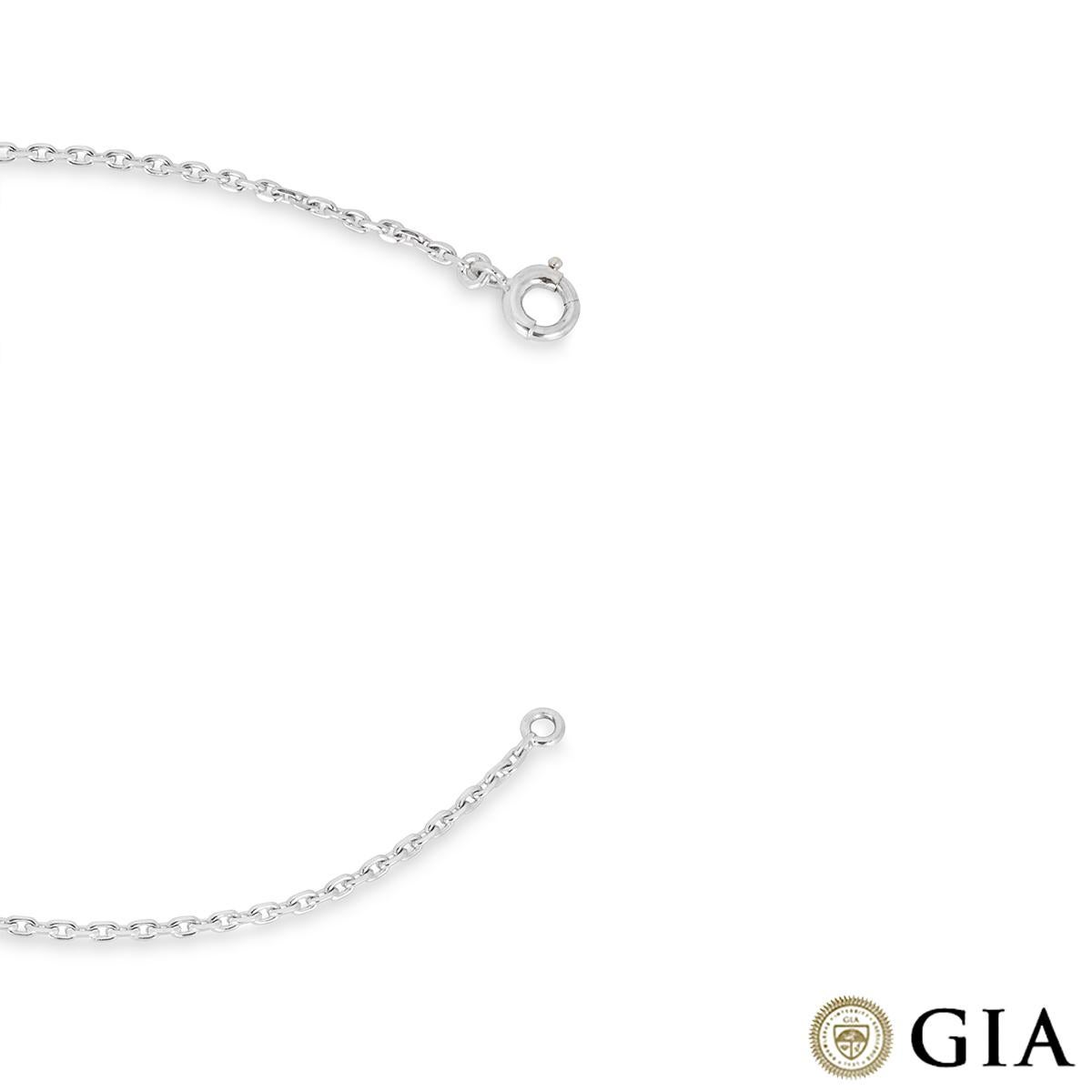 Women's GIA Certified Platinum Oval Cut Diamond Pendant 3.00ct D/VS1 For Sale