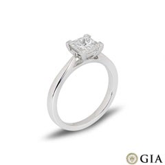 GIA Certified Platinum Radiant Cut Diamond Ring 1.03ct F/VS1