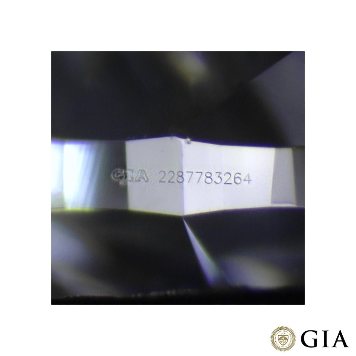 Women's GIA Certified Platinum Round Brilliant Cut Diamond Ring 0.50ct D/VS1