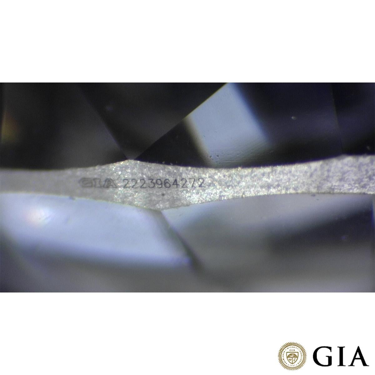 GIA-zertifizierter Platinring mit rundem Diamanten im Brillantschliff 1,32 Karat K/SI2 Damen im Angebot