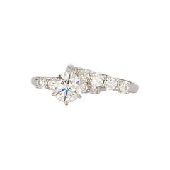 GIA Certified Platinum Solitaire Diamond Engagement Ring Set 3.06ctw E/VS2