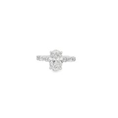 GIA Certified Platinum Tacori 1.80ct Oval Cut Diamond on 0.72ctw Solitaire Ring