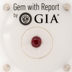 GIA Certified Premium Burma Ruby Cushion Cut 1.82 Ct – Red Gemstone 7x6.2x5mm