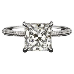 GIA Certified Princess Cut 1.50 Carat Diamond Ring