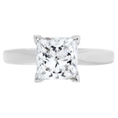 GIA Certified Princess Cut 2.09 Carat Diamond Engagement Ring