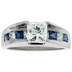 GIA Certified Princess Cut Diamond 1.01 Cts 'H Color, VS2 Clarity' Ring