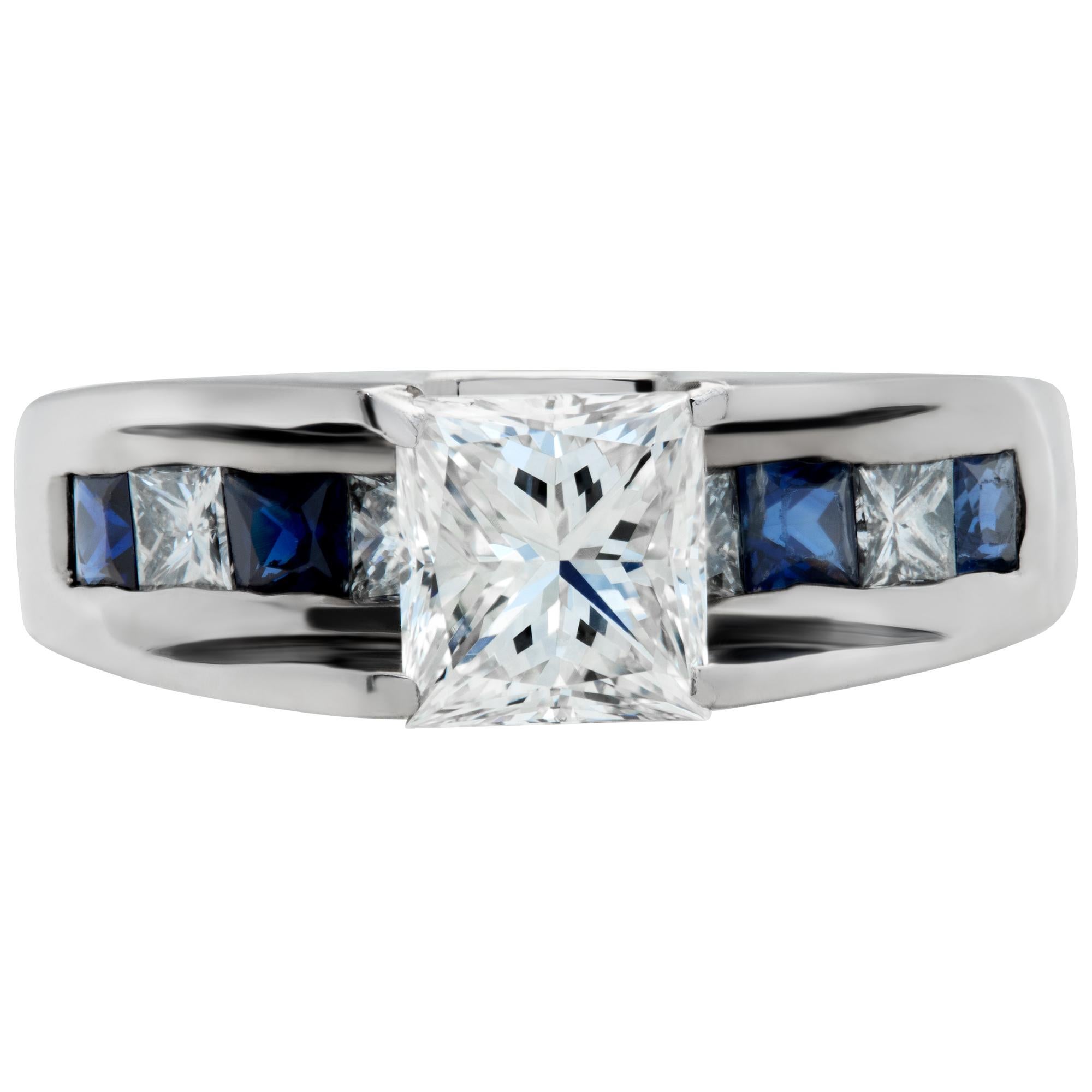 GIA Certified Princess Cut Diamond 1.01 Cts 'H Color, VS2 Clarity' Ring