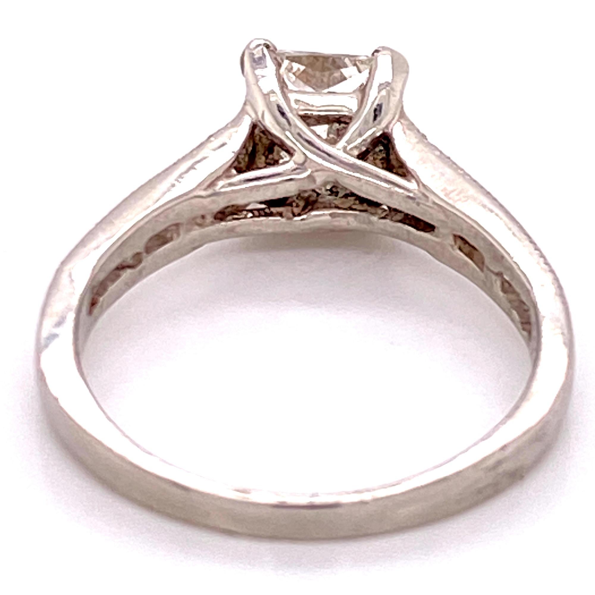 GIA Certified Princess Cut Diamond Engagement Ring Platinum In Good Condition In Boca Raton, FL