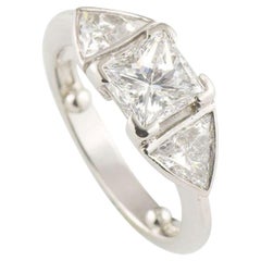 GIA Certified Princess Cut Diamond Ring 1.07 Carat D/VS2