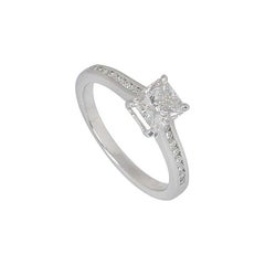 GIA Certified Radiant Cut Diamond Solitaire Engagement Ring 1.01 Carat