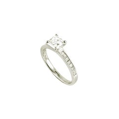 GIA Certified Radiant Cut Diamond Solitaire Engagement Ring 1.10 Carat D/VVS2