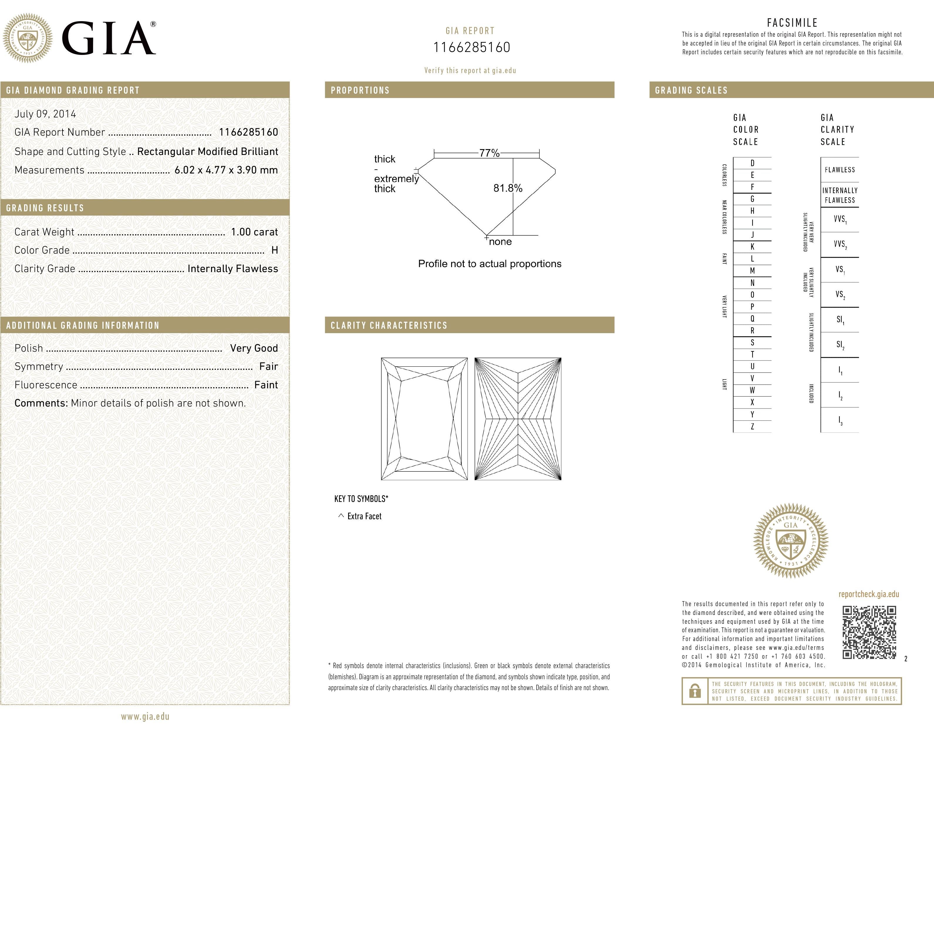 Gia Certified Rectangular Modified Brilliant Loos… - image 4