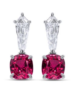 GIA Certified Red Burmese Spinel Earrings