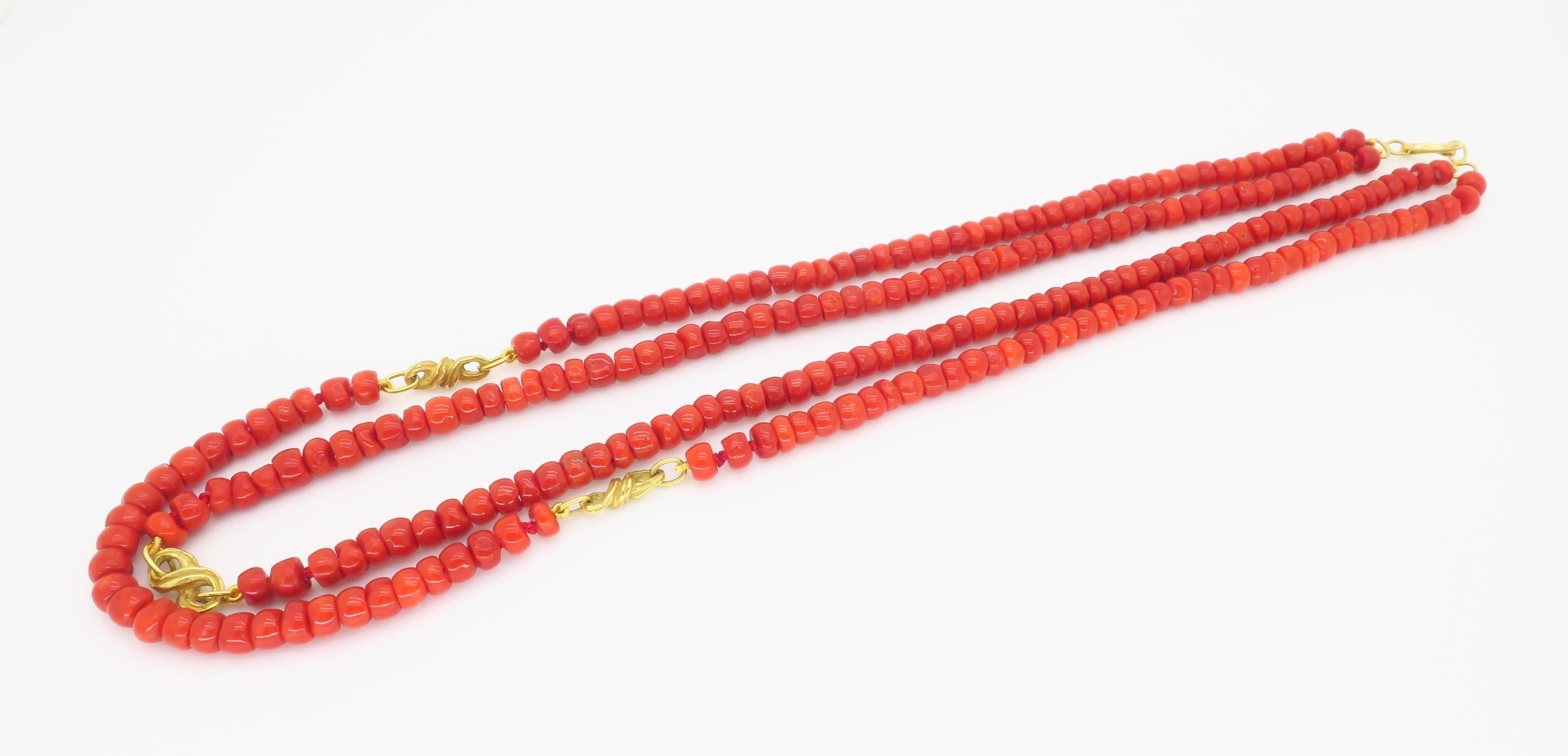 yellow coral necklace