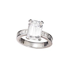 GIA Certified Platinum 4.51 Carat E/VS1 Diamond Engagement Ring