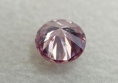 GIA Certified Round 0.38 Carat Natural Loose Argyle Fancy Purplish Pink Diamond