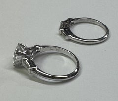 EGL Certified Round 2.09cts Clarity SI2 and Color H Set in a 14k white gold Ring