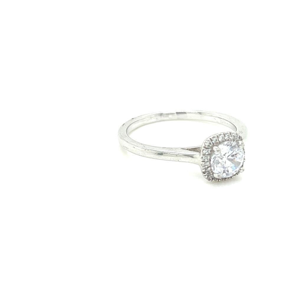 For Sale:  GIA Certified Round Brilliant 0.5 Carat Diamond Ring in Platinum 2