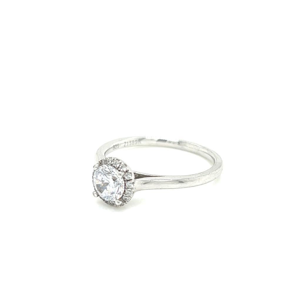 For Sale:  GIA Certified Round Brilliant 0.5 Carat Diamond Ring in Platinum 3