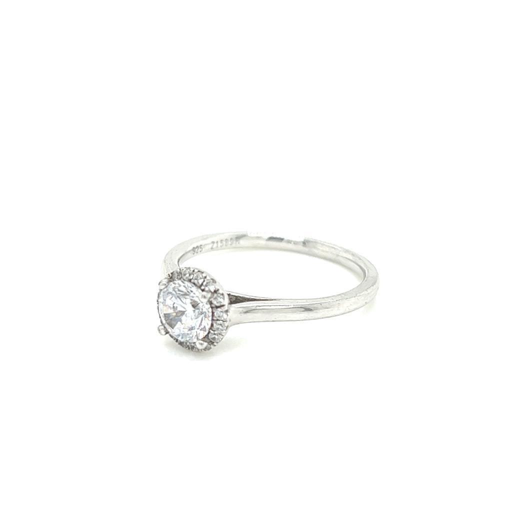 En vente :  Bague en platine certifiée GIA, diamant rond brillant de 0,5 carat 3