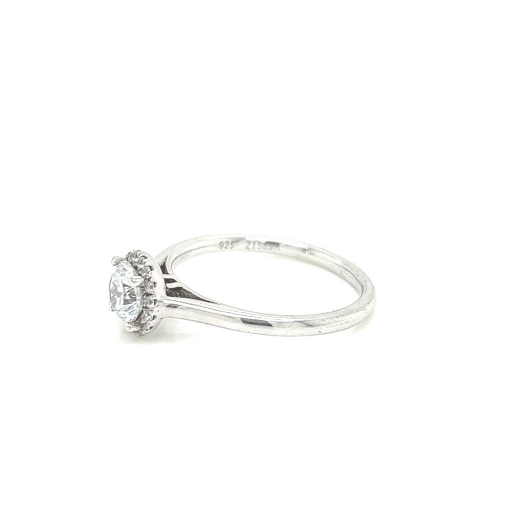 For Sale:  GIA Certified Round Brilliant 0.5 Carat Diamond Ring in Platinum 4