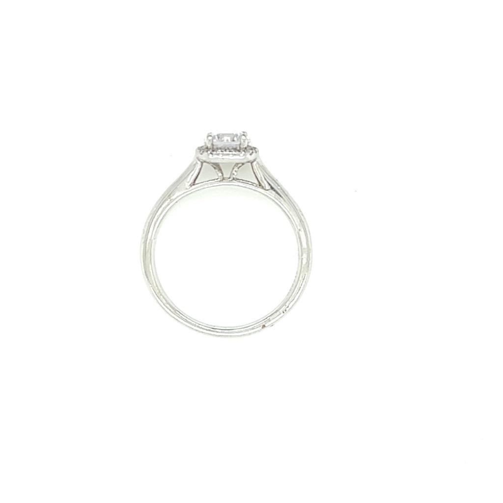 For Sale:  GIA Certified Round Brilliant 0.5 Carat Diamond Ring in Platinum 5