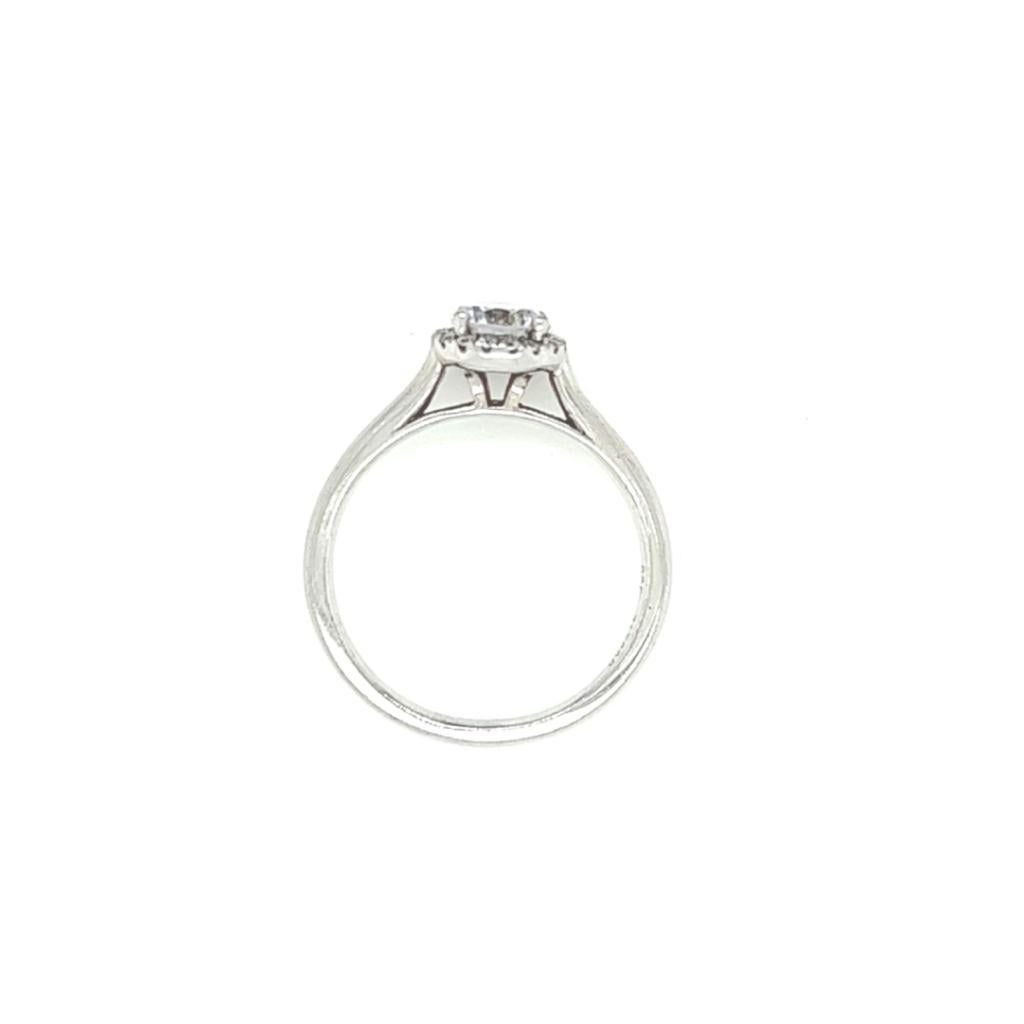 For Sale:  GIA Certified Round Brilliant 0.5 Carat Diamond Ring in Platinum 6