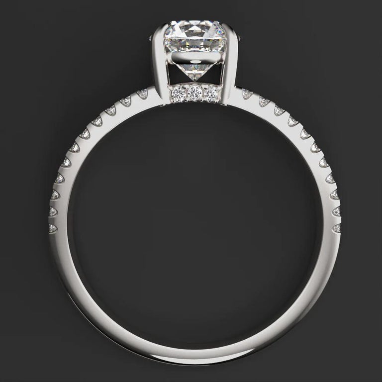 GIA Certified Round Brilliant Cut Certified Diamond Ring For Sale at