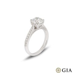 GIA Certified Round Brilliant Cut Diamond Engagement Ring 1.70 Carat F/VS1