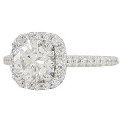 GIA Certified Round Brilliant Cut Diamond Engagement Ring