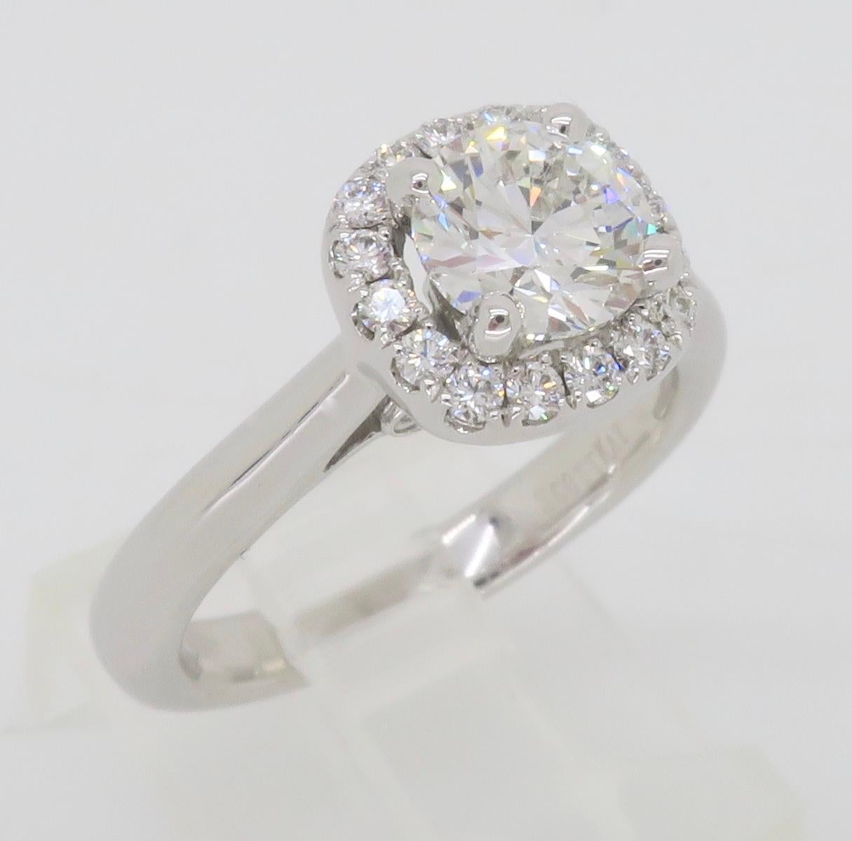 GIA Certified Round Brilliant Cut Diamond in a Stunning Scott Kay Halo Setting  For Sale 6