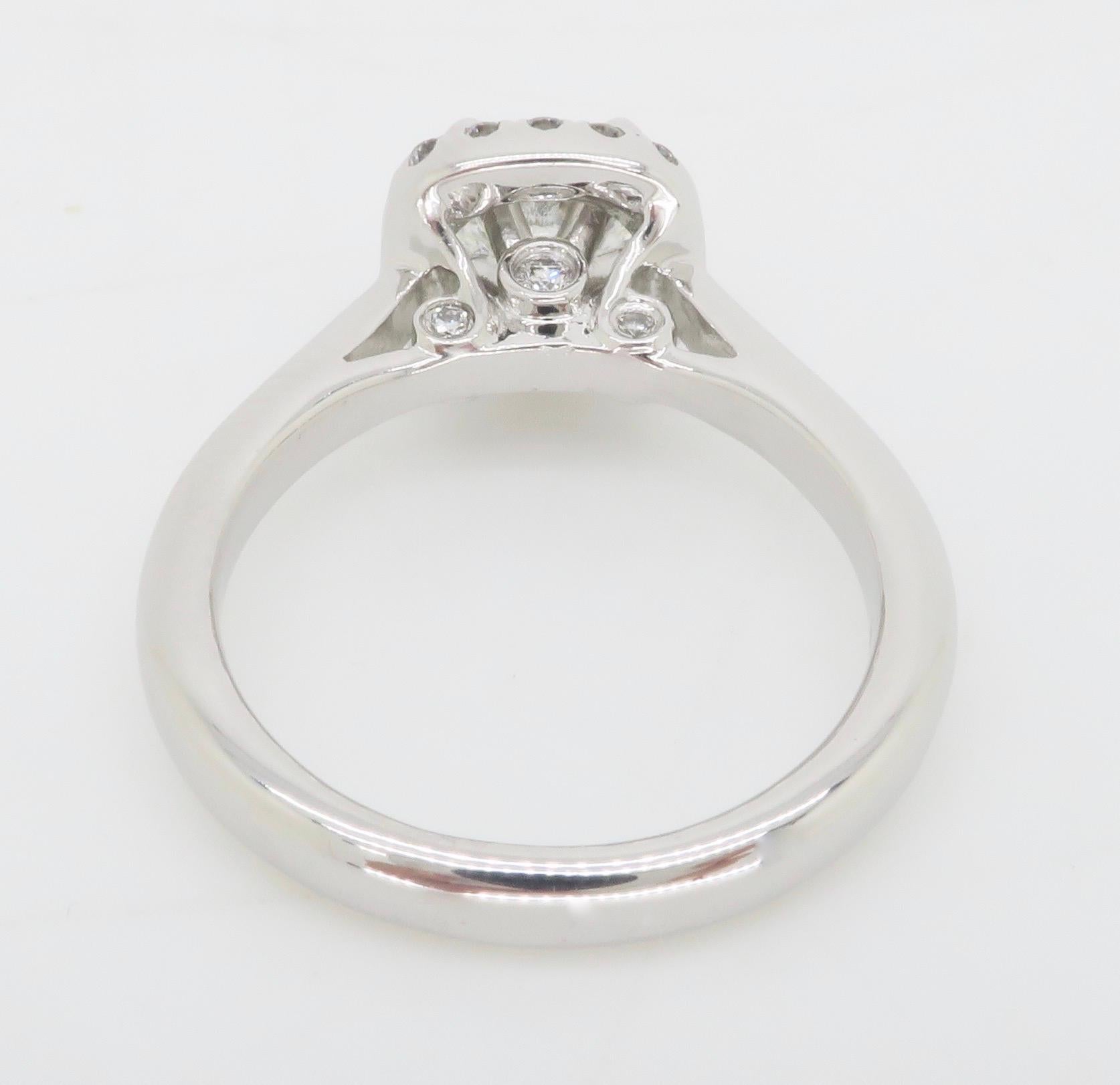 GIA Certified Round Brilliant Cut Diamond in a Stunning Scott Kay Halo Setting  For Sale 10