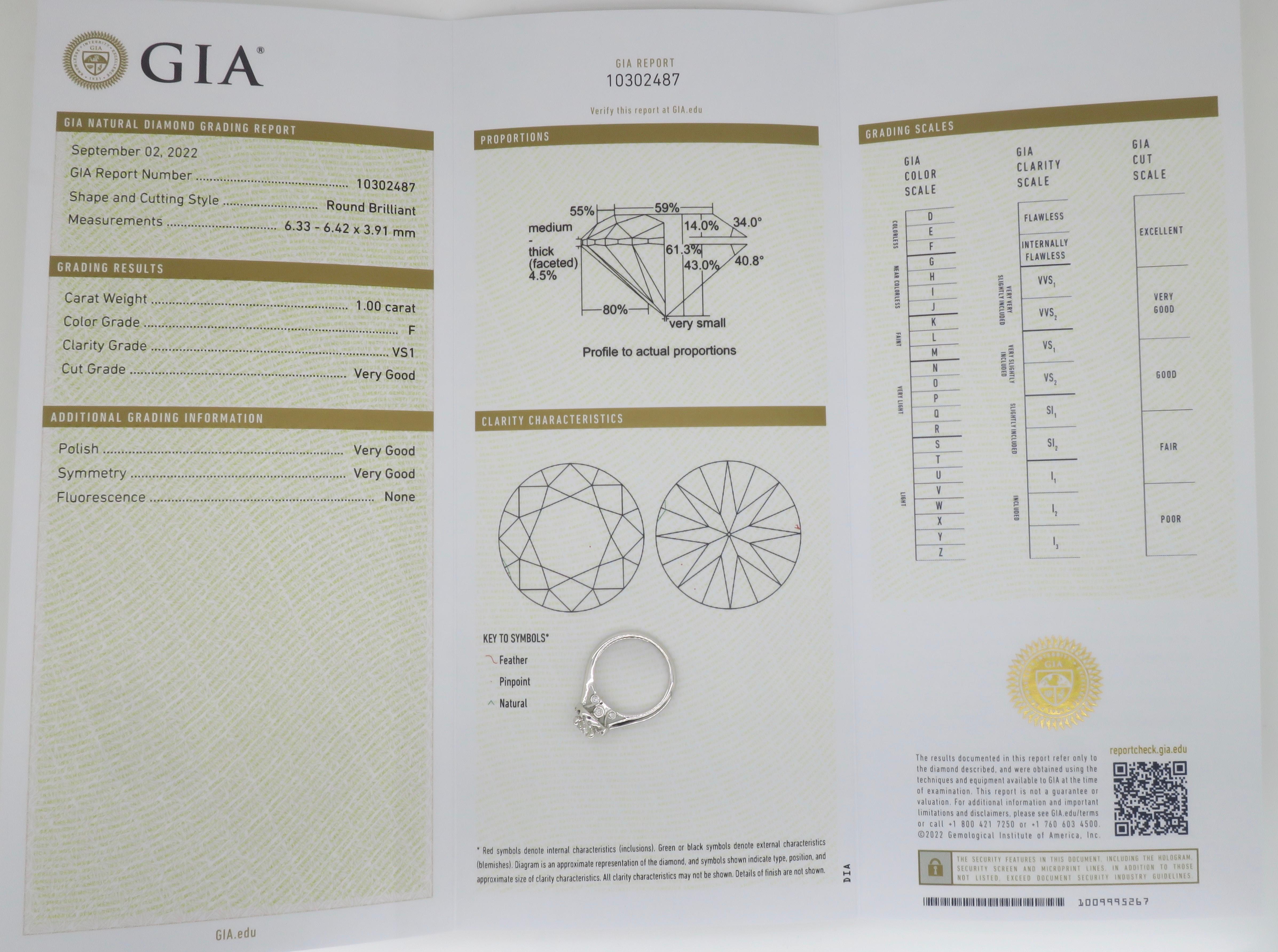 GIA Certified Round Brilliant Cut Diamond in a Stunning Scott Kay Halo Setting  For Sale 12