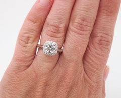 GIA Certified Round Brilliant Cut Diamond in a Stunning Scott Kay Halo Setting