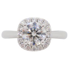 GIA Certified Round Brilliant Cut Diamond in a Stunning Scott Kay Halo Setting